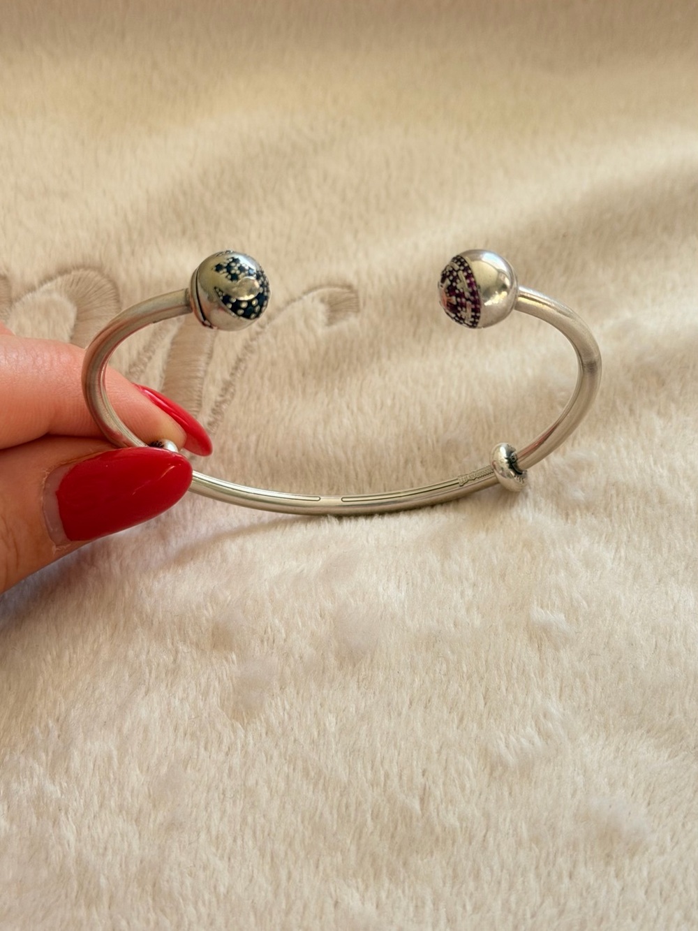 Pandora S925 Ale Star Wars 'The Force Will Be with You Always' CZ Open Bangle - Picture 2 of 11